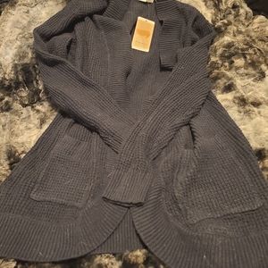Navy blue waffle chunky sweater